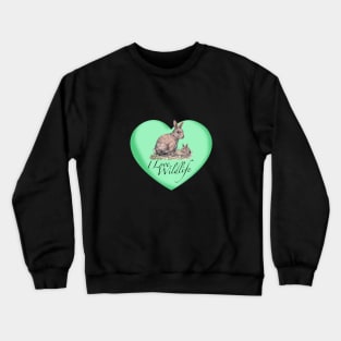 I Love Rabbits Crewneck Sweatshirt